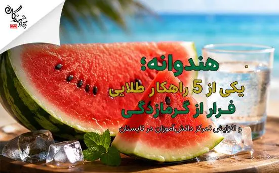 هندوانه؛ يکي از 5 راهکار طلايي فرار از گرمازدگي و افزايش تمرکز دانش‌آموزان در تابستان