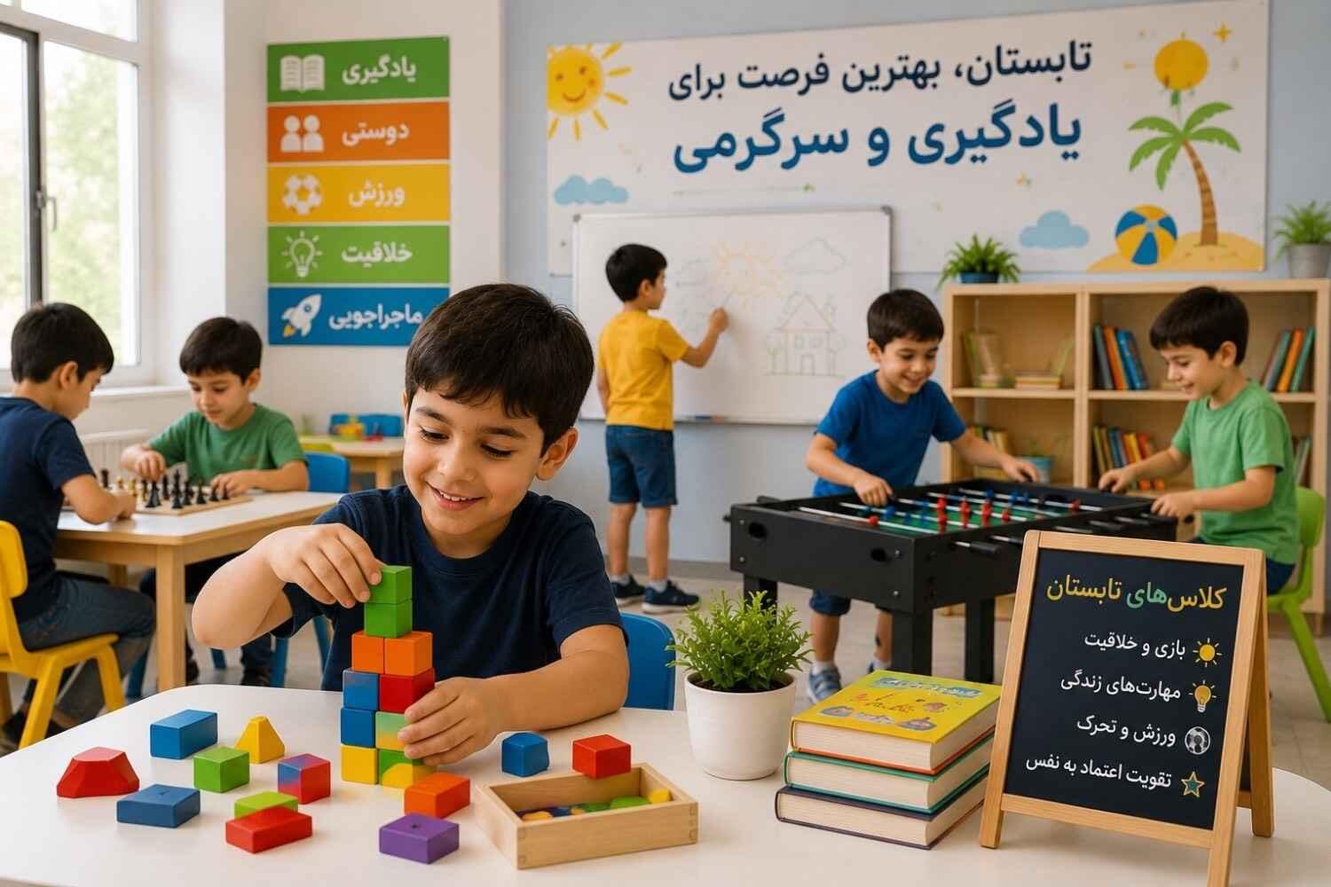 کودک در مدرسه در حال بازی 
