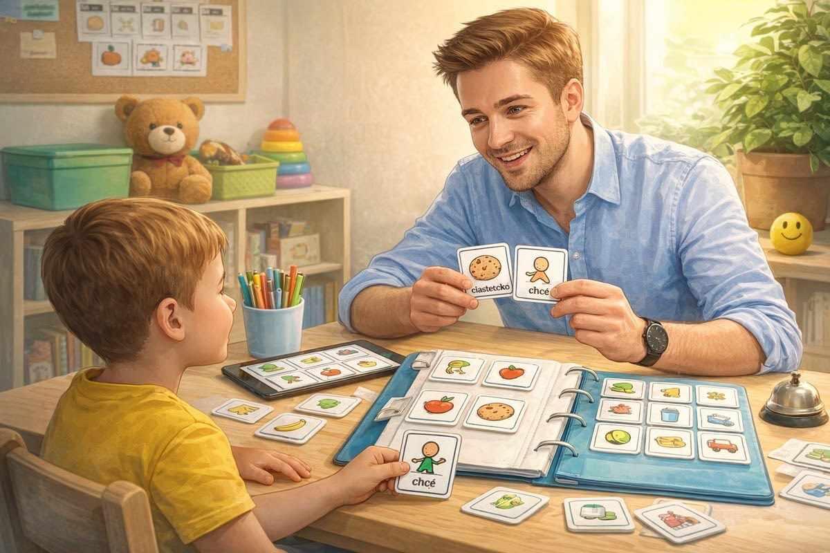 کودک در حال کار با ابزارهای آموزشی