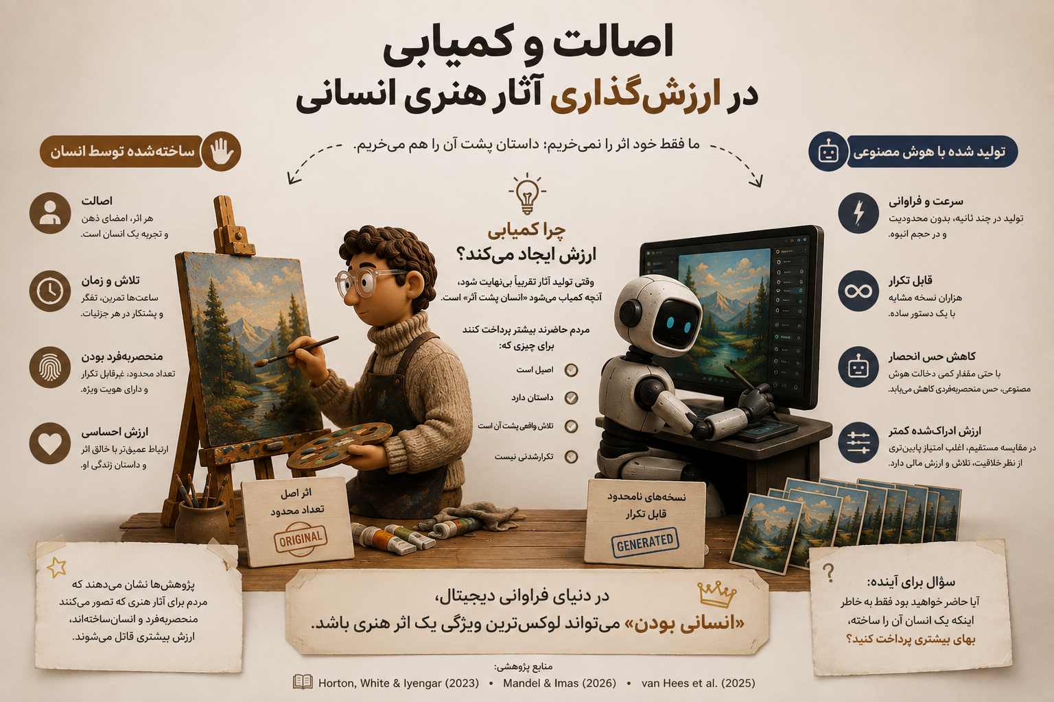 اصالت و کمیابی در ارزش&zwnj;گذاری آثار هنری انسانی
